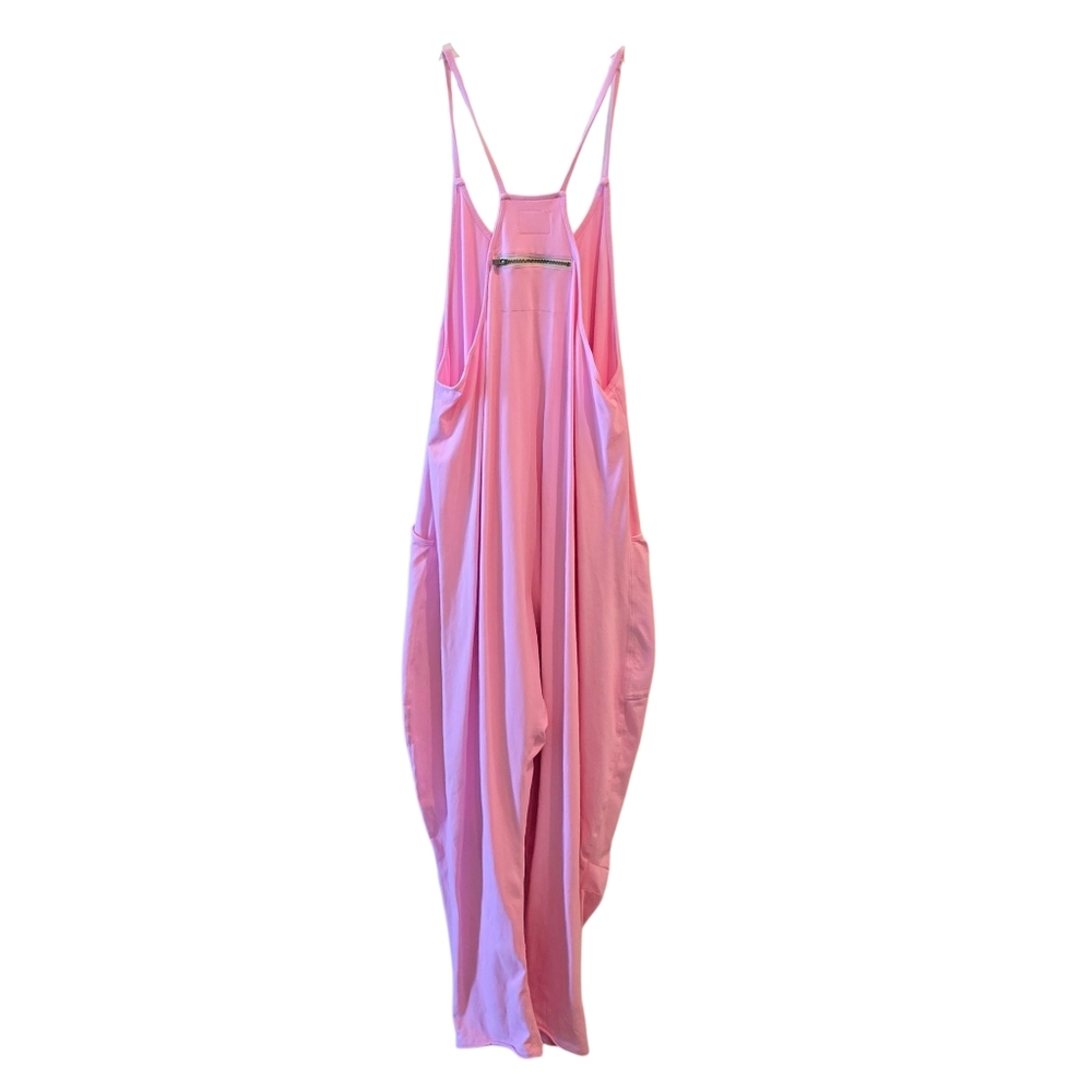 💜 FREE PEOPLE MOVEMENT Hot Stone Onesie OB1239677 Pink Coveralls - Picture 1 of 7
